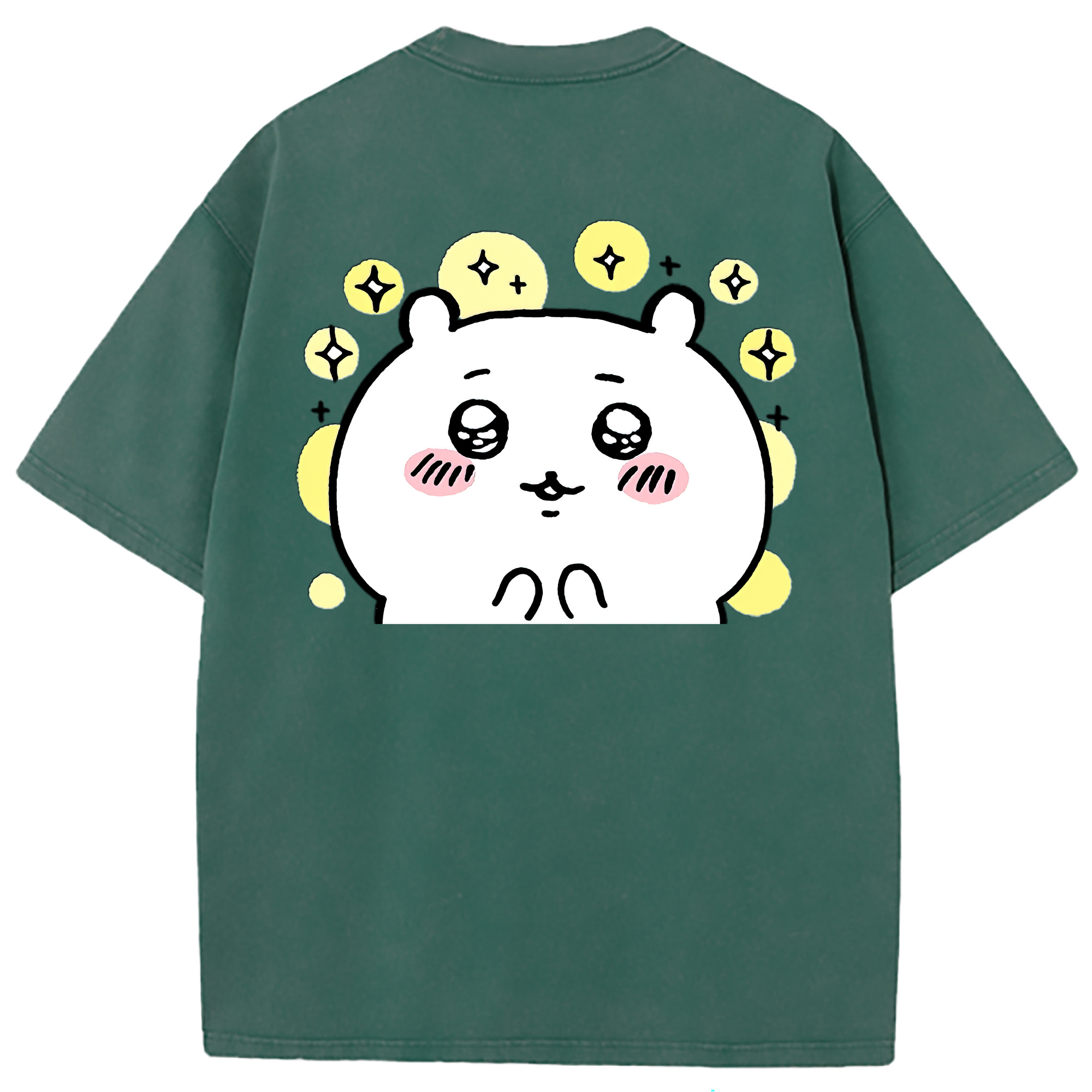 （画像用） ちいかわ ちいかわ Chii-kawa chiikawa 綿100% ヴィンテージ風 半袖Tシャツ（背面プリント）